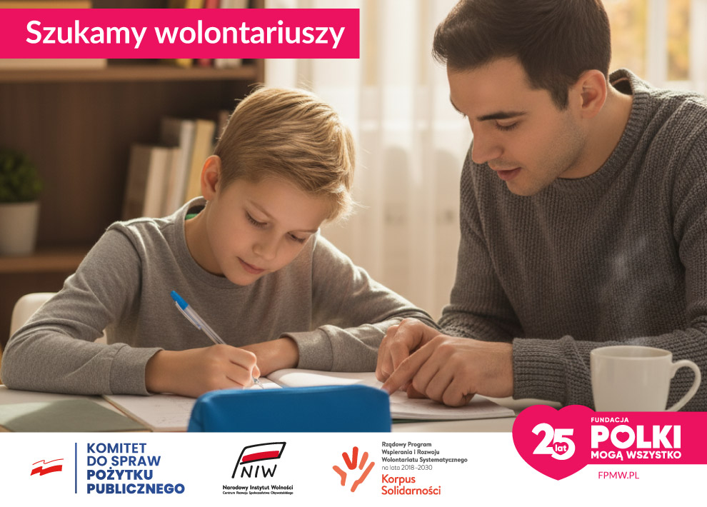 Fundacja Polki Mogą Wszystko szuka wspaniałych wolontariuszy i wolontariuszek!
