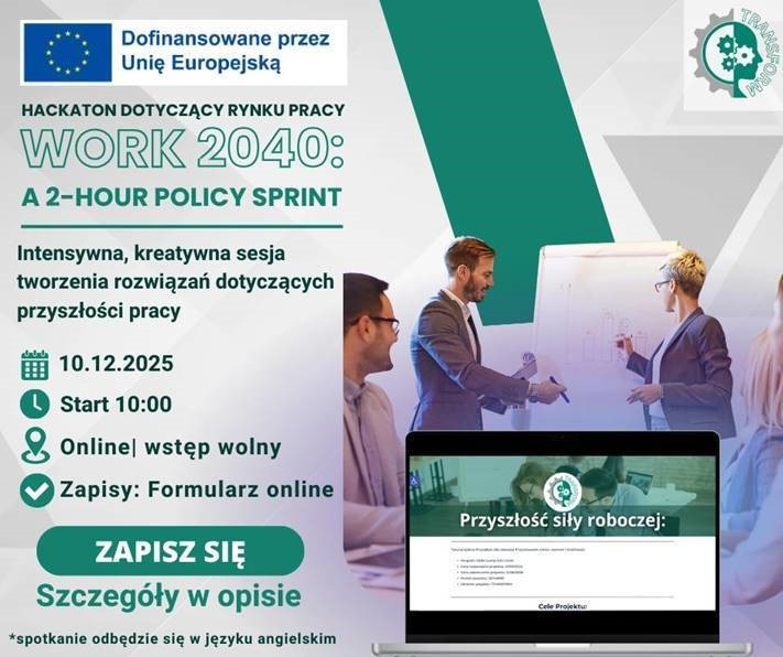 Hackathon dotyczący rynku pracy "Work 2040: A 2-Hour Policy Sprint"