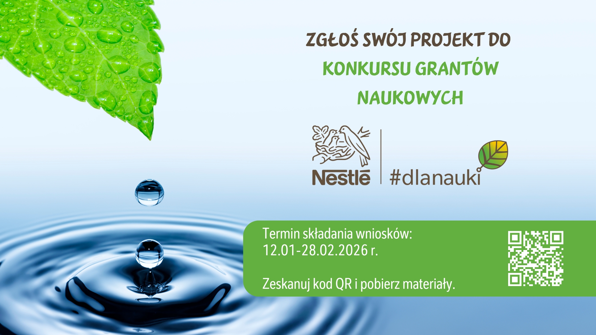 Zdobądź 40 tysięcy złotych na realizację swojego projektu badawczego! - Rusza rekrutacja do Konkursu Grantów Naukowych II edycji programu #NestleDlaNauki