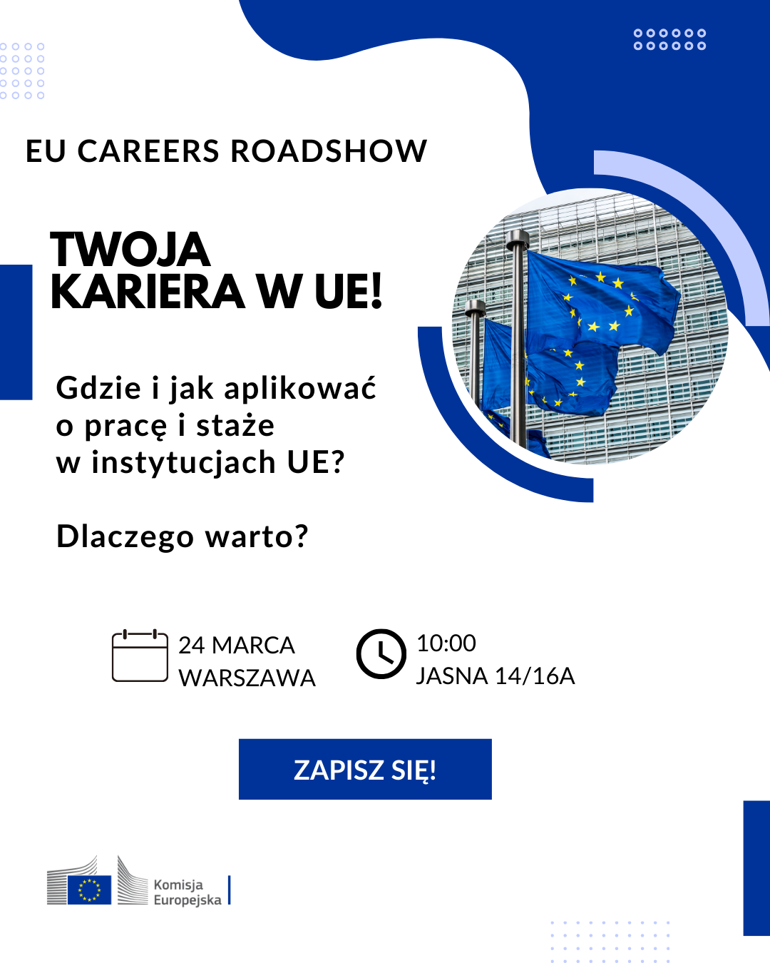 Weź udział w EU Careers Roadshow i zaplanuj swoją karierę w instytucjach UE!