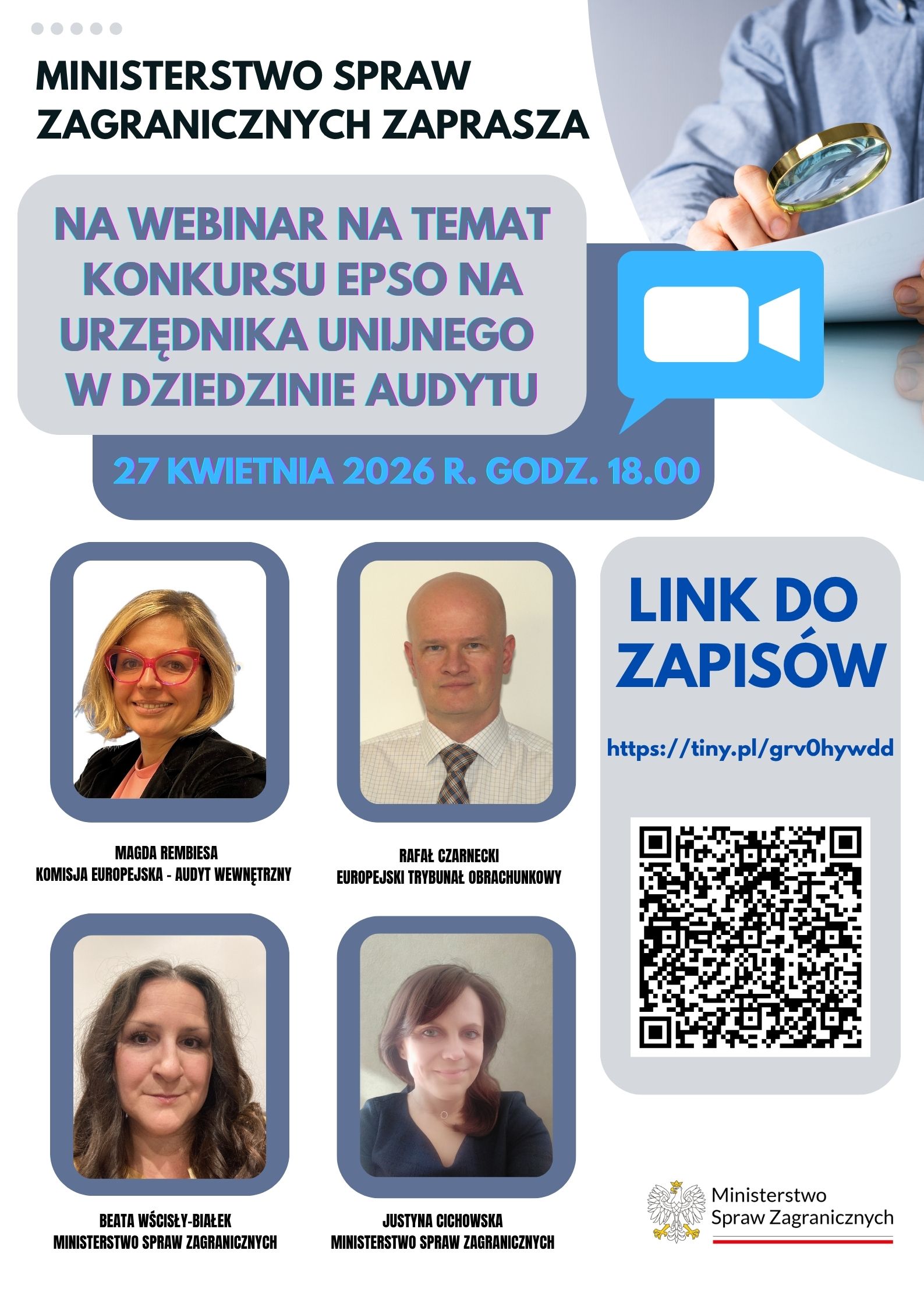 Zapraszamy na webinarium poświęcone konkursowi AD7 w obszarze audytu!
