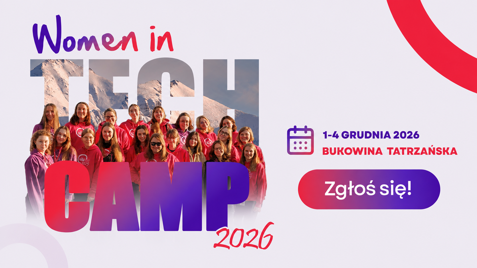 Women in Tech Camp 2026. Bezpłatny obóz technologiczny dla studentek i doktorantek