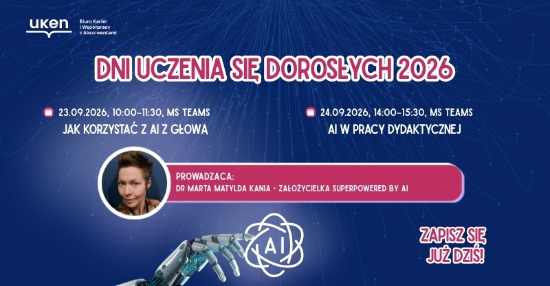 Weź udział w wydarzeniach z okazji "Dni uczenia się dorosłych 2026"!