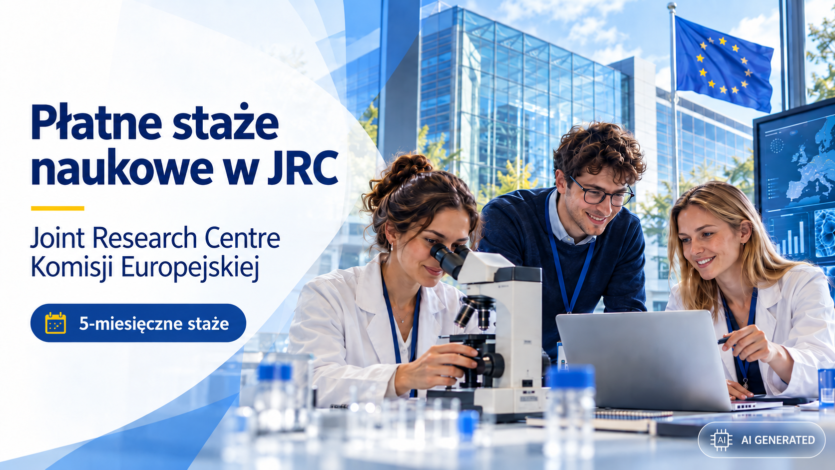 Płatne staże naukowe w Joint Research Centre Komisji Europejskiej
