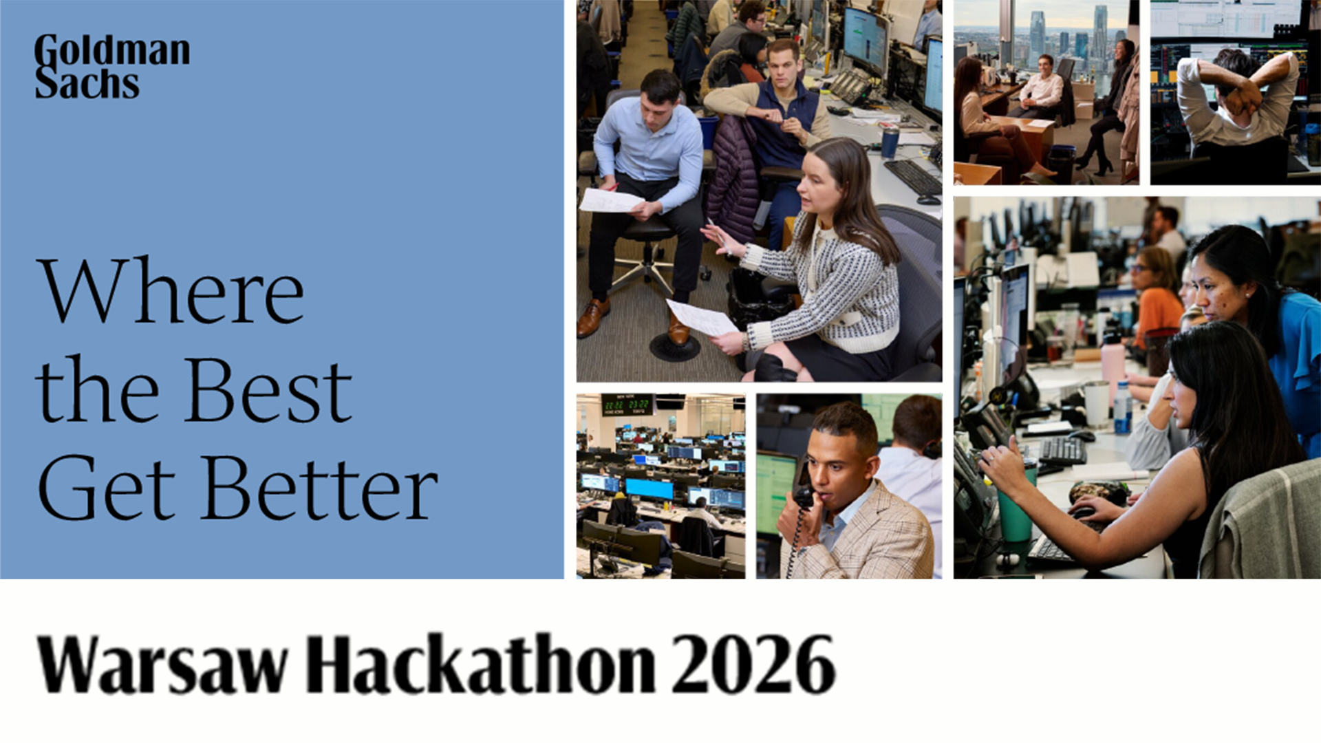 Warsaw Hackathon 2026. Sprawdź się w wyzwaniach Goldman Sachs
