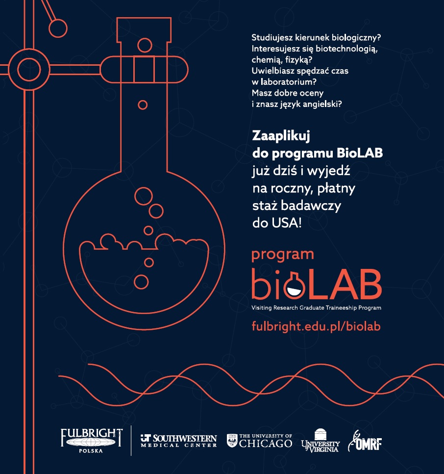 Dla studentów i doktorantów fizyki, chemii, biotechnologii - przyjdź na spotkanie, aplikuj do programu BioLAB