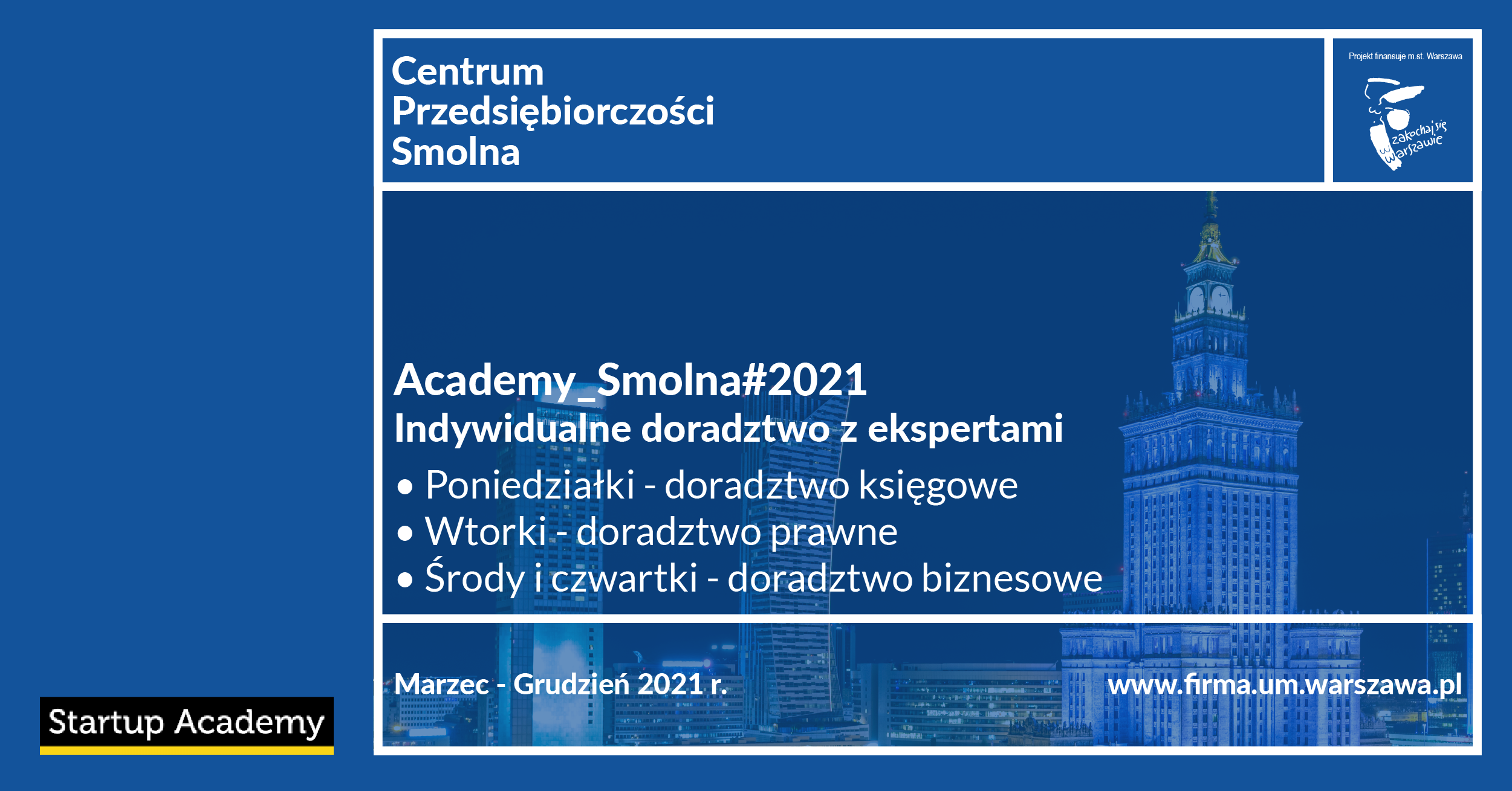 Darmowe doradztwo dla warszawskich przedsiębiorców - trwają zapisy do Academy_Smolna#2021