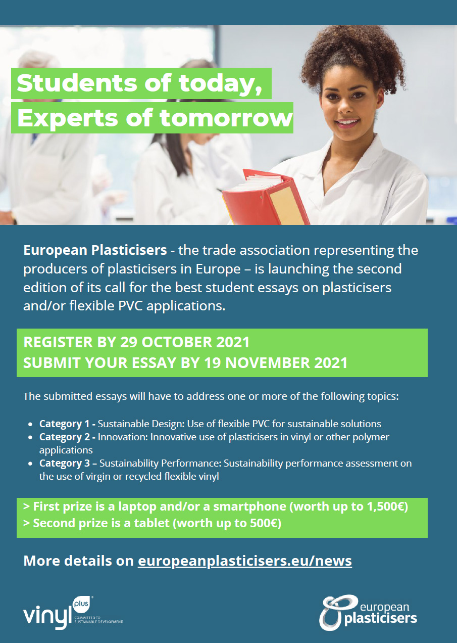 Napisz esej o plastyfikatorach i wygraj sprzęt elektroniczny! Konkurs European Plasticisers dla studentów