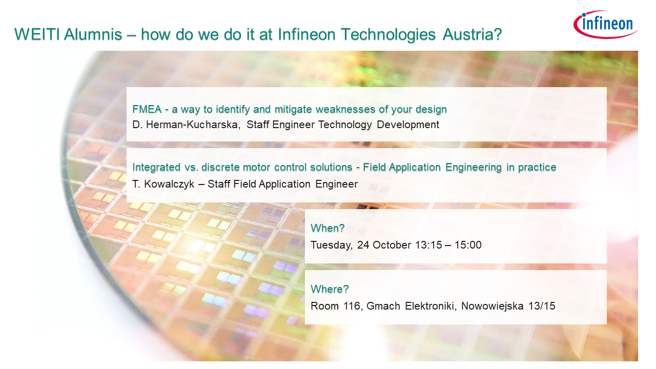WEITI Alumnis – how do we do it at Infineon Technologies Austria?