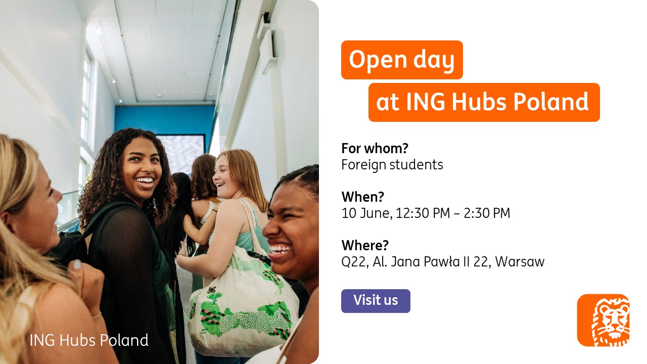 Join the Open Day for foreign student at ING Hubs Poland