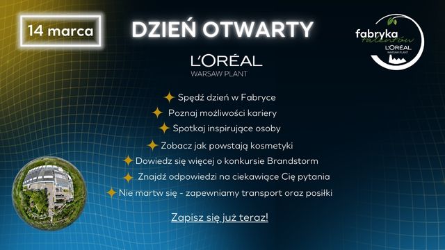 DZIEŃ OTWARTY W FABRYCE L'ORÉAL